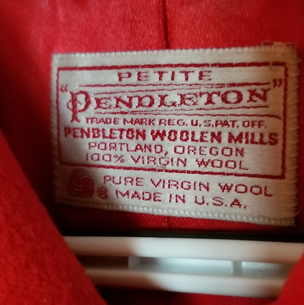 Pendleton Bright Red Petite Vintage Jacket - Picture 3 of 8